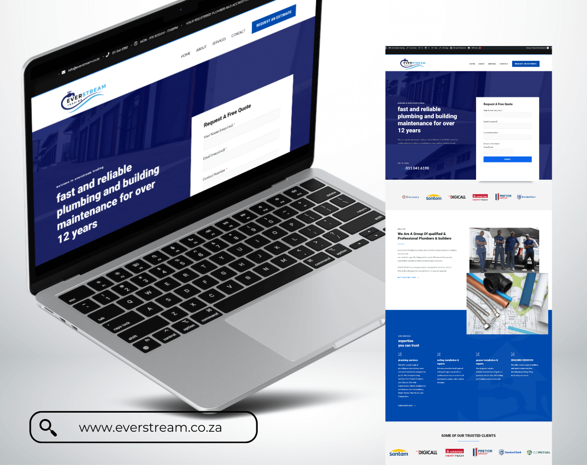 wordpress website design for plumbing business