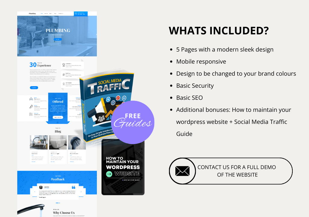 Plumbing Wordpress website template - Image 2