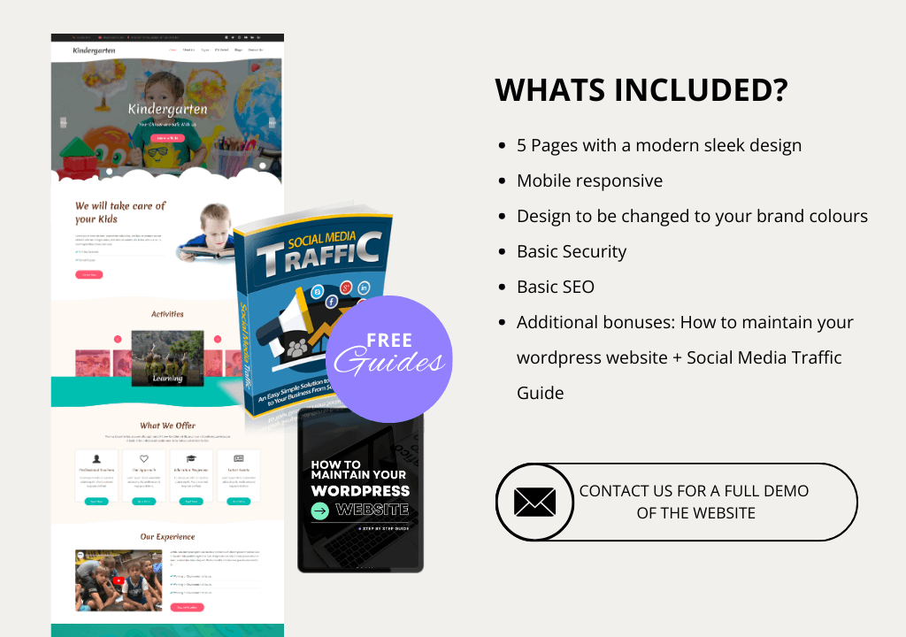 Preschool WordPress website template Your Digital Vision Creative