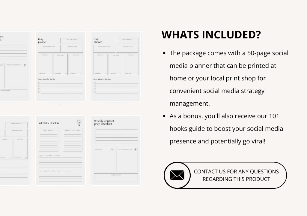 printable social media planner