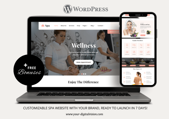 Spa Wordpress website template