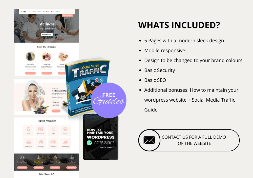 Spa Wordpress website template - Image 2